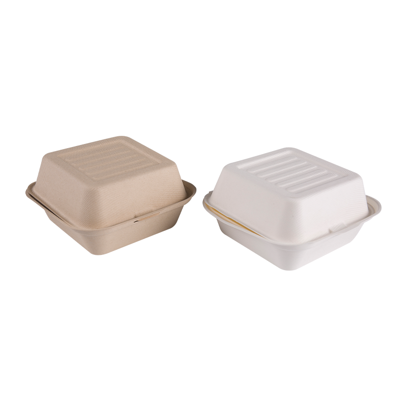 Hộp đựng đồ ăn trưa bằng bã mía Square Takeaway Burger